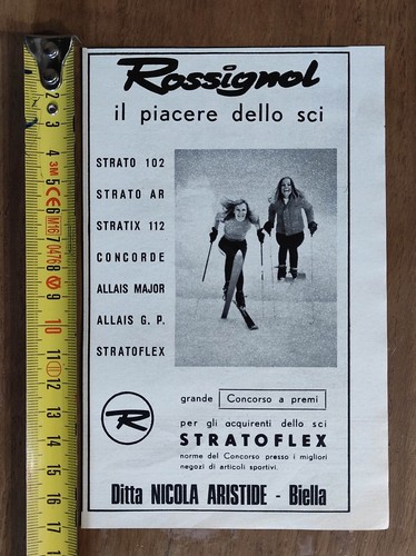 Pubblicità vintage 1970 sci
