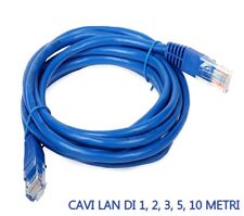 CAVO MODEM PC ETHERNET DI RETE LAN CON PLUG RJ45 CAT5 1 - 2 - 3 - 5 - 10 METRI