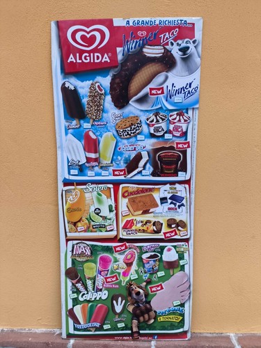 Tabella insegna gelati algida - tabella,
