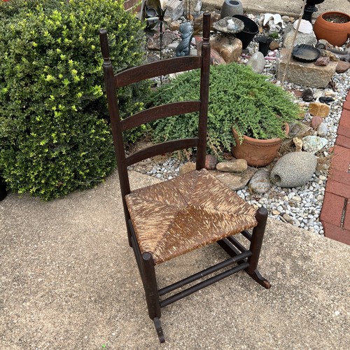 Antica sedia dondolo con - antica, a