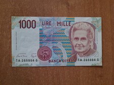 Banconota Lire 1000 Mille