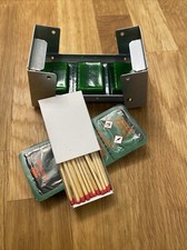 FORNELLO PIEGHEVOLE PORTATILE CAMPEGGIO ACCIAIO completo ricariche combustibili