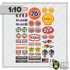 Set 44 Pezzi Adesivi RC 1:10 - Scritte Sticker per Modellismo Auto