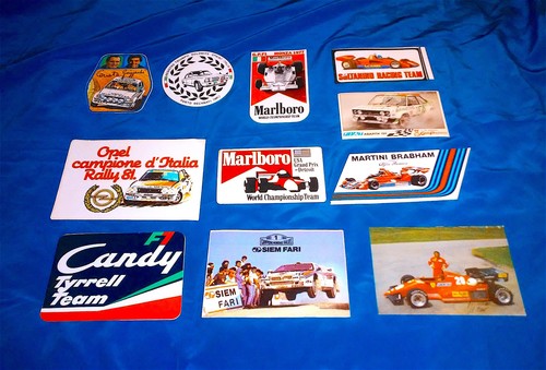 Lotto adesivi cartoline auto - adesivi,