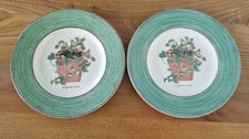 2 piatti insalata Wedgwood Sarah’s Garden ottime condizioni diametro 21 cm Verde