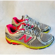Scarpe da corsa New Balance 1260v2 ammortizzate atletiche rosa fluo grigio US 10