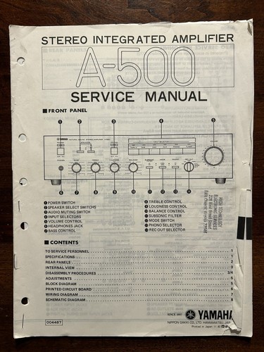 Yamaha 500 amplificatore - a-500,