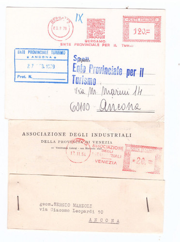 Affrancatura meccanica rossa - affrancatura,