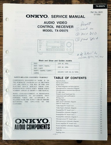 Onkyo ds575 receiver - onkyo,