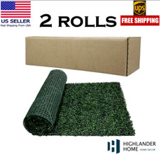 2 Rotoli 116" X 40" Rotolo Artificiale Verde Scuro Copri Siepi Rotolo - Spedizione Gratuita