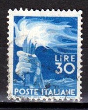 Italia  Democratica  1945 Serie ordinaria 30 LIRE usato c