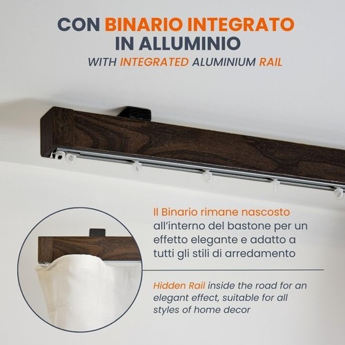 Bastone tende moderno - tende, legno