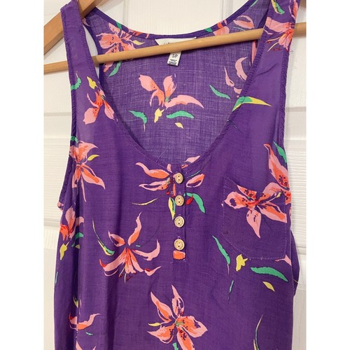 Y2k purple floral tank top - floral,
