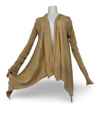 Sarah Pacini Cardigan Avant Garde Sabbia Beige Asimmetrico Taglia Unica