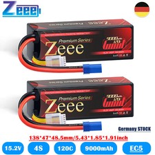 2x Zeee 4S batteria LiPo batteria 15,2 V 9000 mAh 120 C EC5 custodia rigida per RC auto camion
