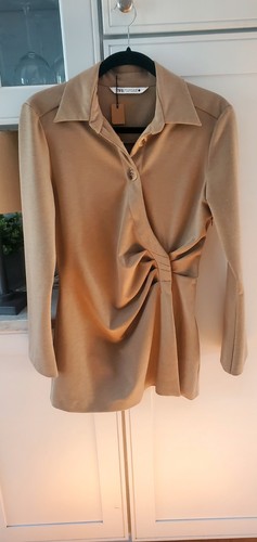 Zara tan blazer asymmetrical - zara,