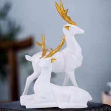 Coppia statuine cervo bianco - coppia,