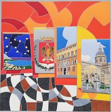 UGO NESPOLO: Rara Serigrafia/Collage di cm. 70x70, Firmata, Numerata. STUPENDA!!