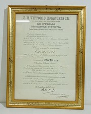 I144726 Attestato - Nomina Cavaliere 1936