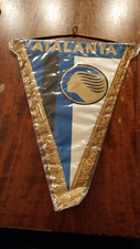 Gagliardetto Atalanta vintage anni 80, lungo 40 cm.