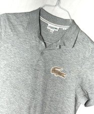 Polo uomo vintage Lacoste logo Big Gator taglia 3 small grigio uomo