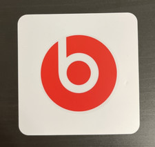 Adesivo decalcomania logo rosso tondo originale Beats By Dre nuovo con spedizione gratuita