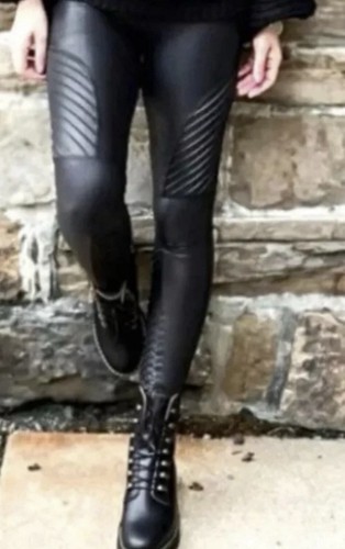 Leggings moto spanx ecopelle - leggings,