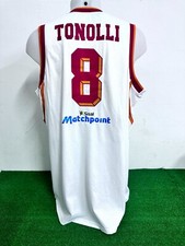 MAGLIA VIRTUS ROMA BASKET MATCH WORN INDOSSATA SHIRT JERSEY CAMISETA VINTAGE COA