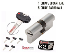 CILINDRO SAGOMATO SECUREMME K2 CON 5 CHIAVI SERRATURA SICUREZZA