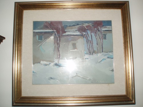Olio cartone telato - su,