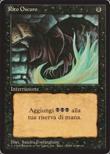 MTG DARK RITUAL PLAYED  - RITO OSCURO 1° EDIZIONE - FBB - MAGIC IT