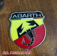 Stemma Abarth in metallo laccato Fiat Punto Cinquecento 124 500 595 695 600 