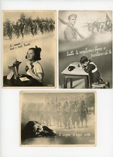 Fascismo Propaganda Fascista Guerra Regio Esercito Bambini Balilla 3 Cartoline