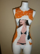 CANOTTA CUSTO BARCELONA TG.I  disegno  SUL DAVANTI 