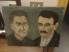 Ritratti  Olio Su Tela Fine