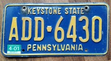 TARGA PENNSYLVANIA  Originale TARGHE auto AMERICANE USA TUNING vintage tuning
