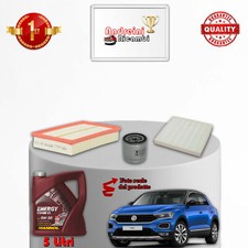 KIT TAGLIANDO 3 FILTRI E OLIO VW T-ROC 1.5 TSI 110KW 150CV DAL 2017 ->