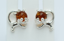 Ambra Orecchini Gatto 925