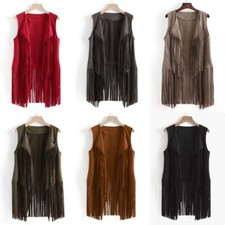Gilet Senza Maniche Con Frange