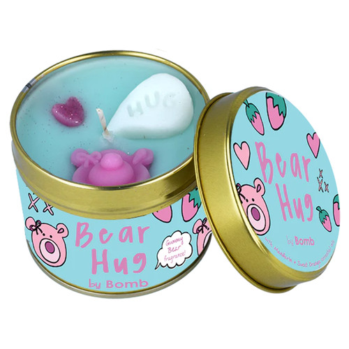 Tin candle bear hug - candle,