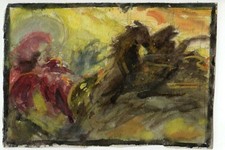 ANSELMO BALLESTER  - PICCOLO SCHIZZO PREPARATORIO - ORIGINAL CINEMA ART