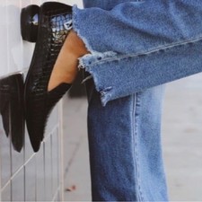 Mocassini donna Jeffrey Campbell Viona neri testurizzati taglia 8 $140