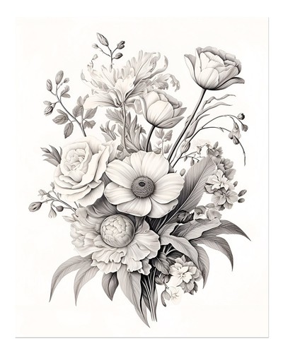 Elegante poster floreale - , da