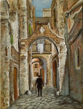 Quadro "Bari Vecchia" Olio Su