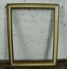 Cornice d'epoca in legno con bordo bianco e finiture dorate vintage per quadro