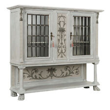 Vetrina Stile Neorinascimentale Antica Legno Decorazioni Italia 900