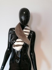 Sciarpa Coprispalle Collo Stole in Vera Pelliccia Lapin, Nuovo