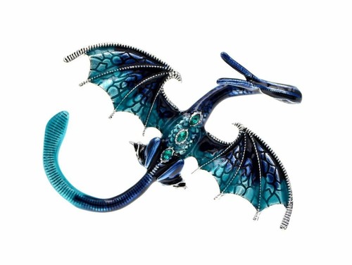 Spilla gioiello drago alato