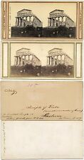 Stereoviews (2), Italy, Pesto (Paestum): Tempio di Cerere, by SOMMER and UNKNOWN