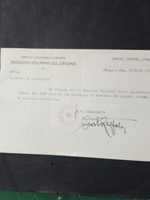 Documento carta intestata P.N.F. Gioventù Italiana Littorio Rovigno Istria 1938.